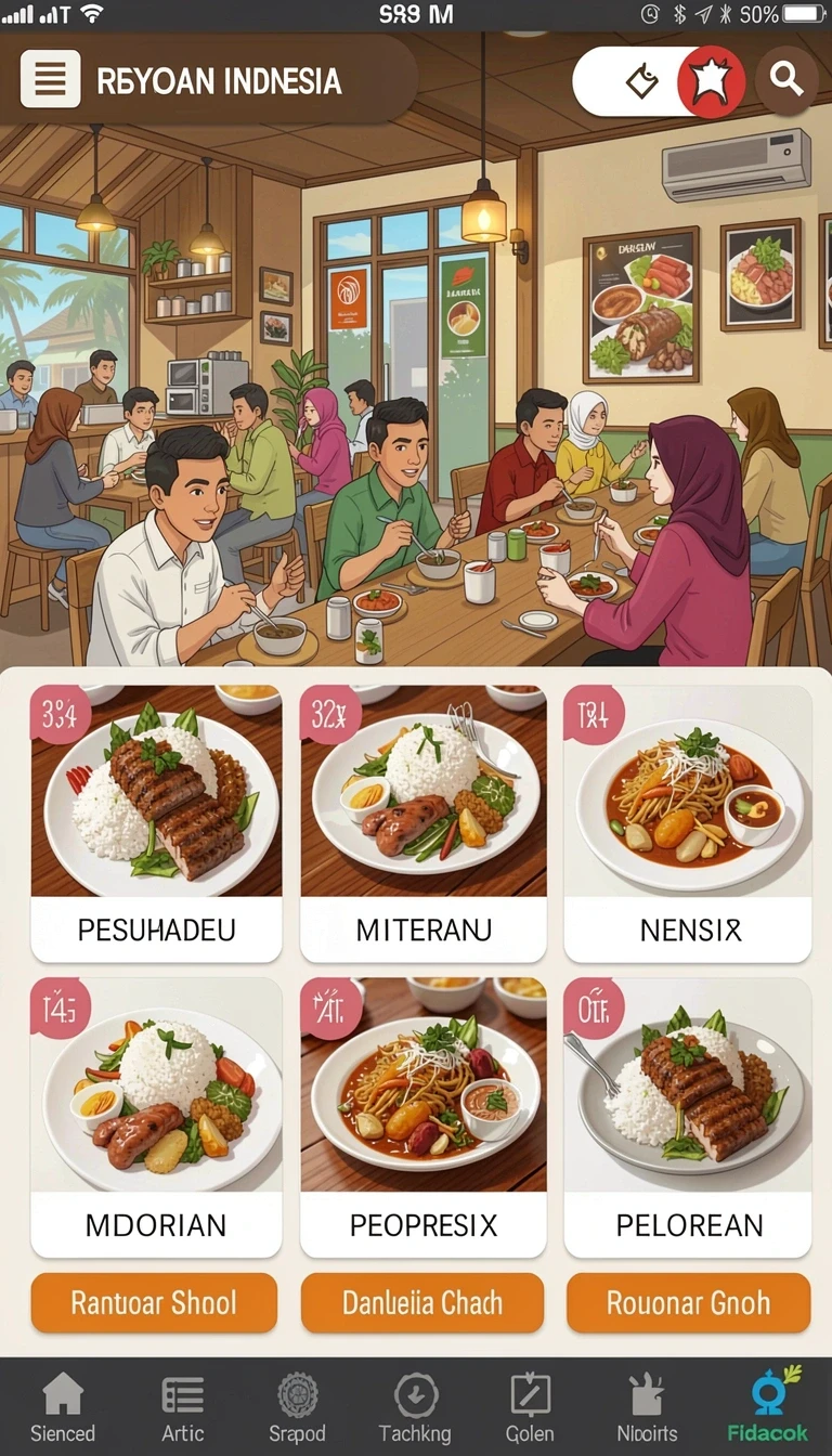 Cuplikan layar menu unduhan ri889 untuk perangkat Android