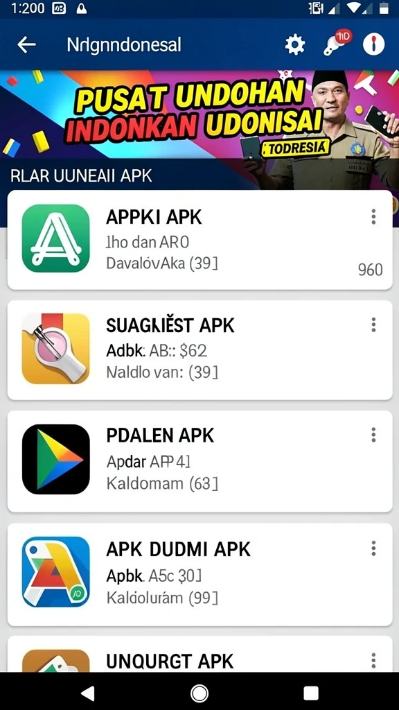Galeri pratinjau visual ri889 build APK resmi terbaru